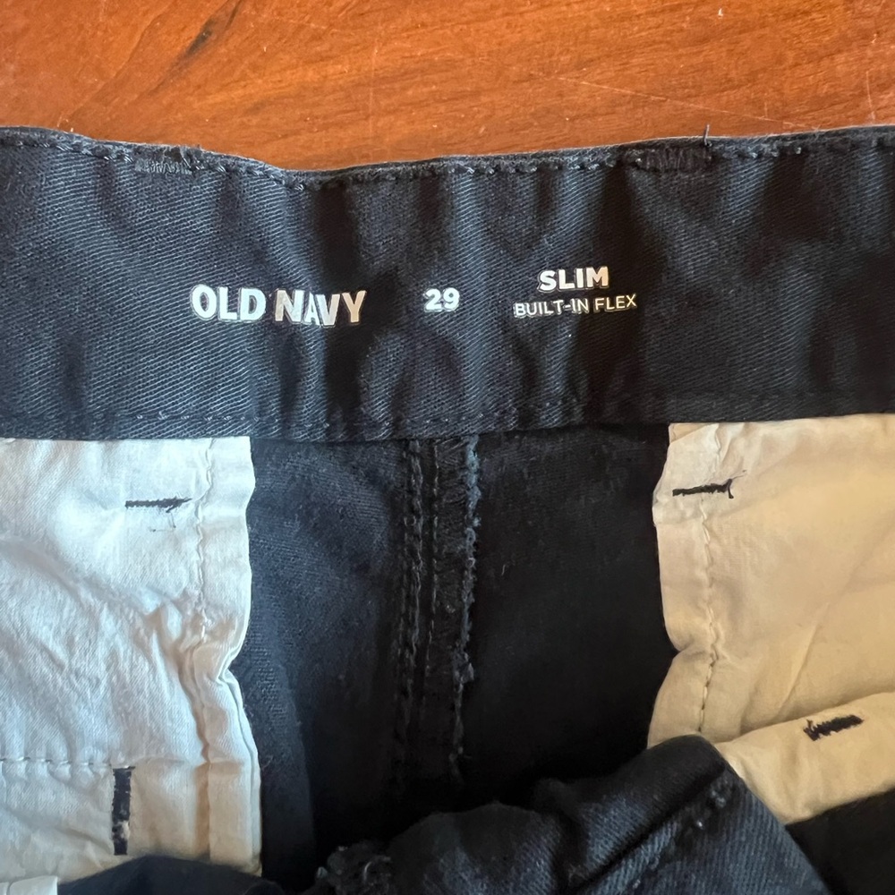 Old Navy Mens Black Slim Built In Flex Shorts size 29 - Picture 4 of 4